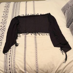Ardene Black Fringe Scarf/Shawl